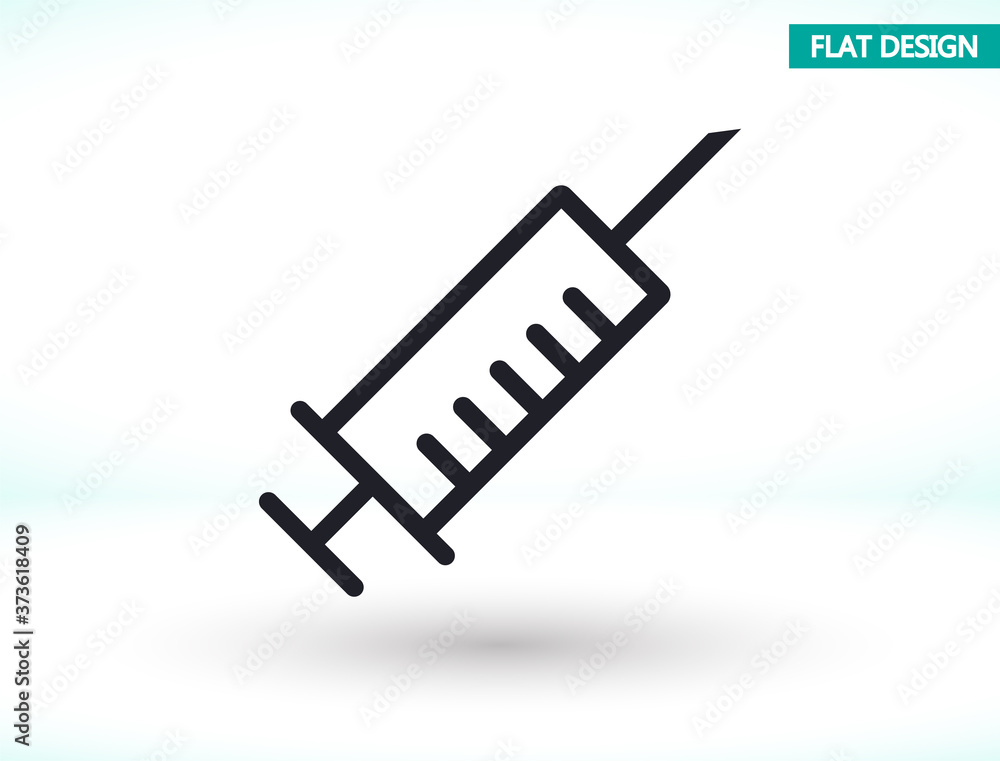 Syringe vector icon , lorem ipsum Flat design Syringe vector icon , lorem ipsum Flat design