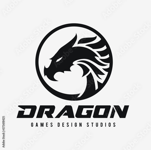 Dragon Company Logo for Business, Icon, Product, and Mascot.