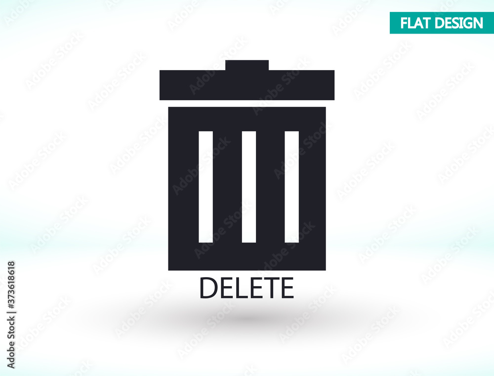 Trash vector icon , lorem ipsum Flat design Trash vector icon , lorem ipsum Flat design