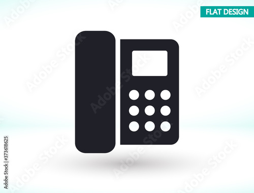 Home phone vector icon , lorem ipsum Flat design