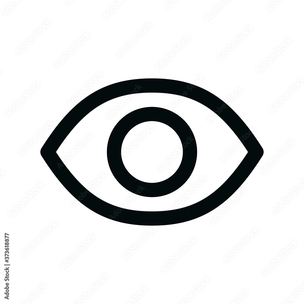 Quick view isolated icon, eye linear icon, eye outline vector icon with editable stroke Quick view isolated icon, eye linear icon, eye outline vector icon with editable stroke