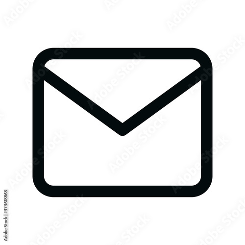 Contact email isolated icon, send email linear icon, corporate mail outline vector icon with editable stroke
