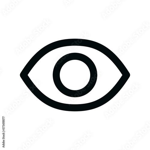Quick view isolated icon, eye linear icon, eye outline vector icon with editable stroke