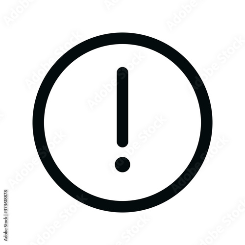 Attention circle isolated icon, exclamation mark linear icon, caution round outline vector icon with editable stroke