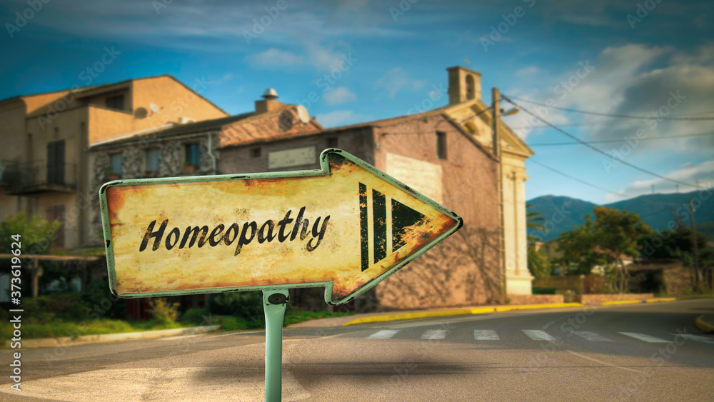 Obraz premium Street Sign to Homeopathy