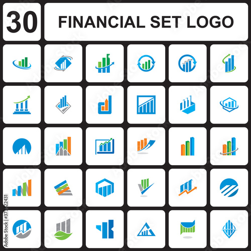 a set of financial logo , finance logo
