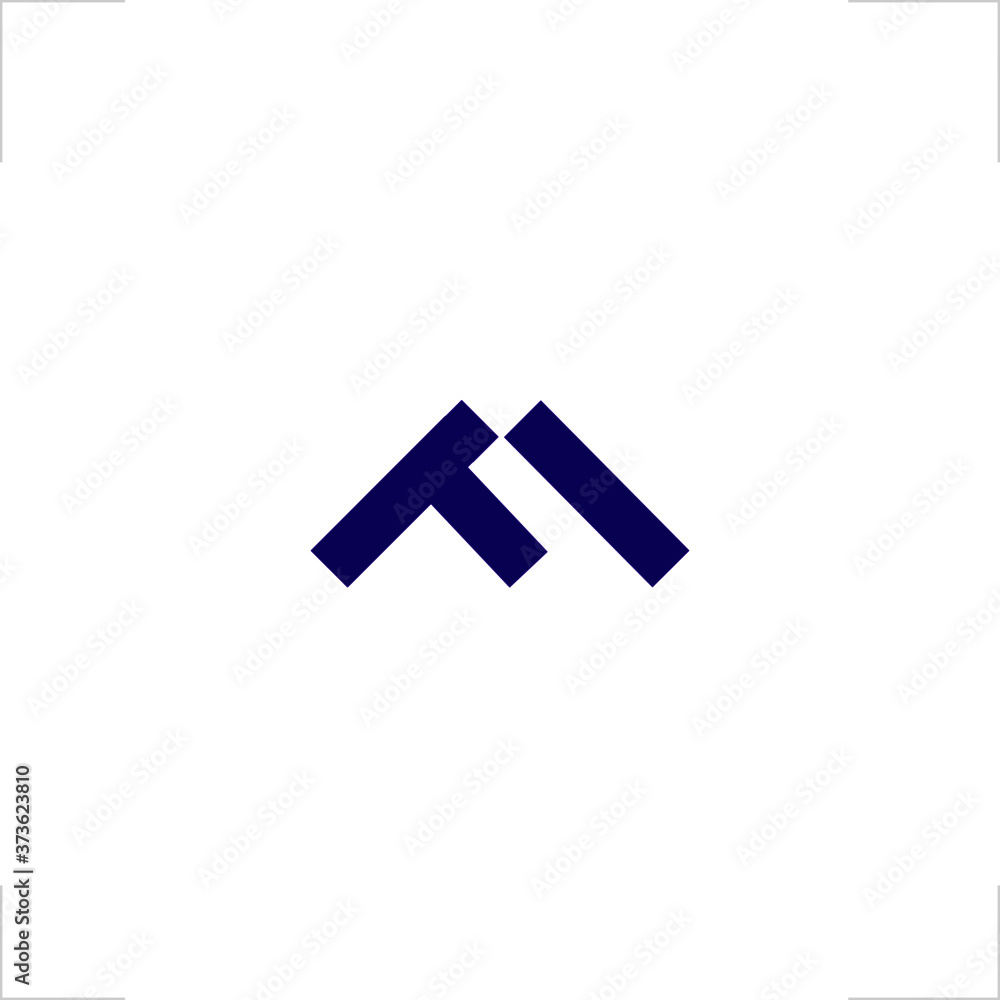 Obraz premium abstract mountain initial MF letter logo emblem design