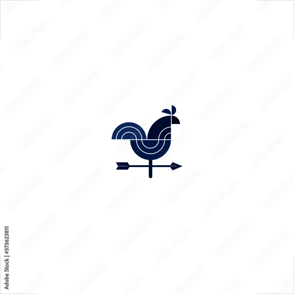Fototapeta premium abstract rooster arrow logo design