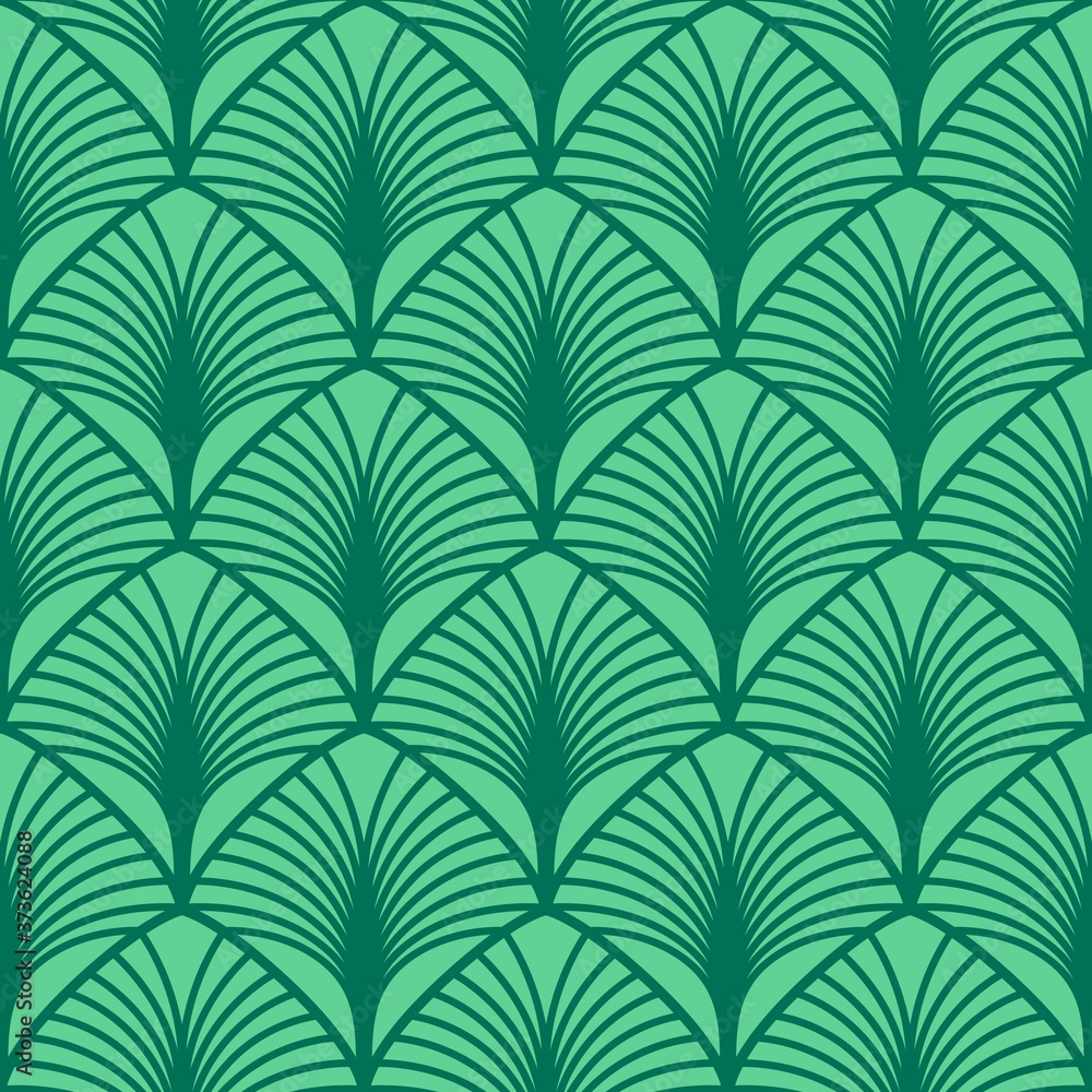 Japanese Palm Leaf Vector Seamless Pattern Japanese Palm Leaf Vector Seamless Pattern