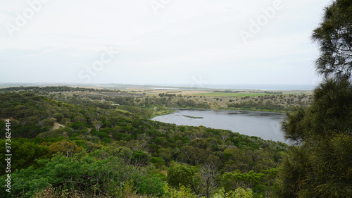 Lake and trees on the Great Ocean Road in Victoria, Australia