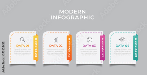 Simple infographic design template. Flat vector illustration for presentation, banner, report.	