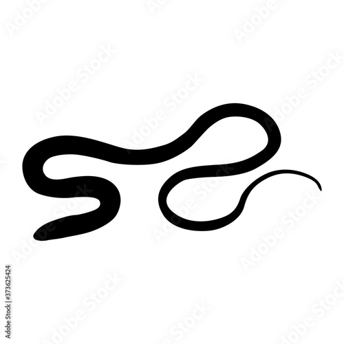Glass Lizard (Ophisaurus) Silhouette Found In Map Of Asia And North Africa