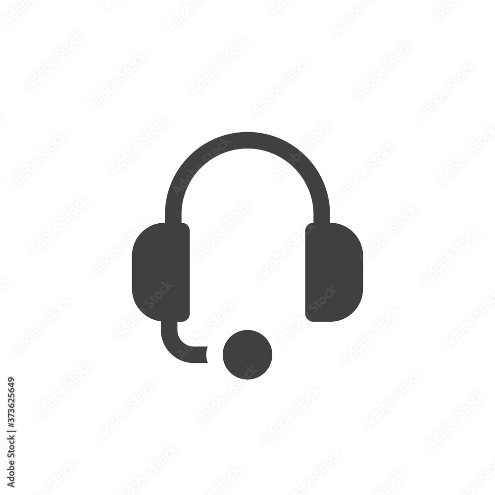 Headset device vector icon. filled flat sign for mobile concept and web design. Headphones with microphone glyph icon. Support symbol, logo illustration. Vector graphics Headset device vector icon. filled flat sign for mobile concept and web design. Headphones with microphone glyph icon. Support symbol, logo illustration. Vector graphics