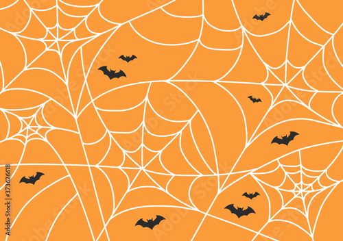 Halloween background. Vector spider halloween background.  Halloween party vector pattern. 