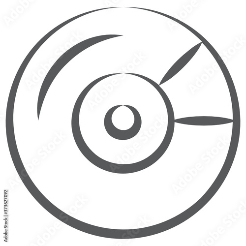 
A compact disc storage, cd line icon

