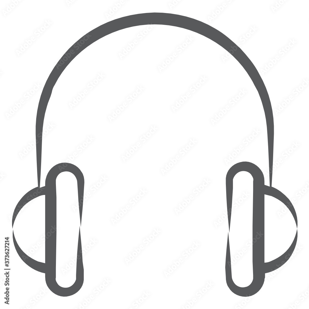 Earbuds or headphones line icon design
Earbuds or headphones line icon design