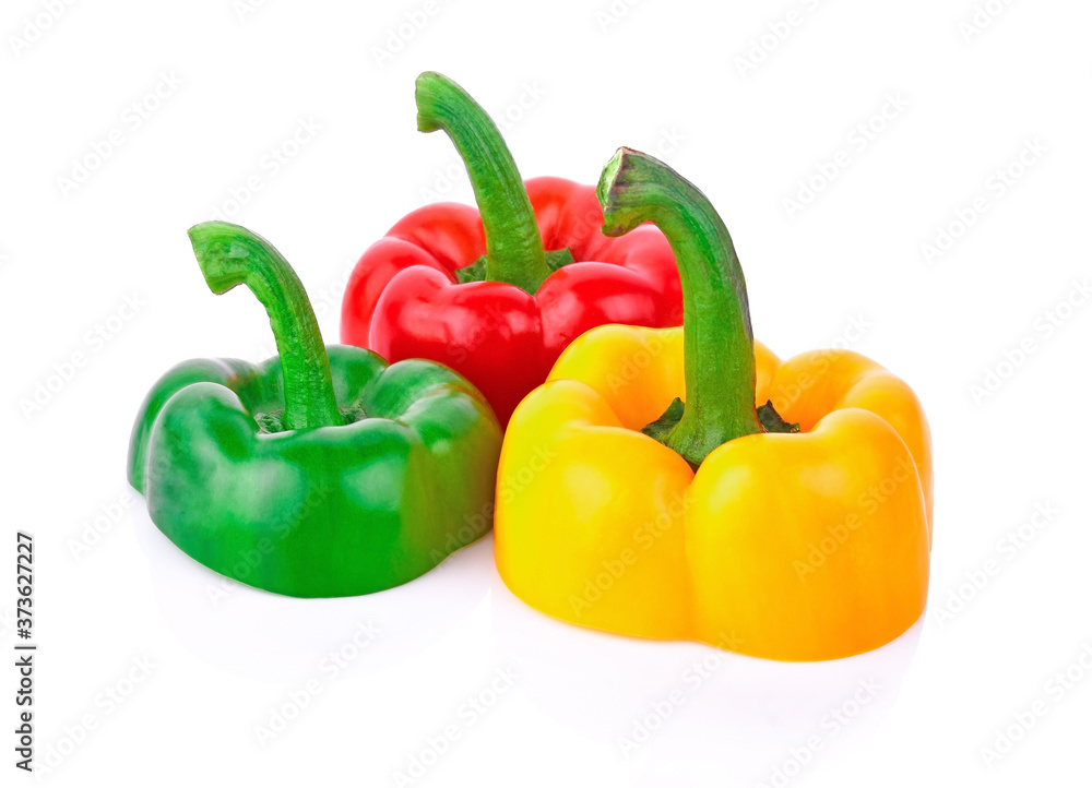 Bell peppers isolated on white background Bell peppers isolated on white background