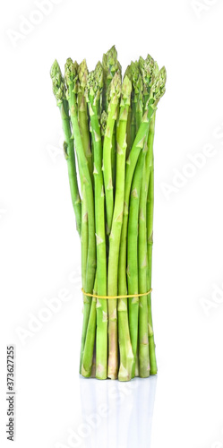 fresh asparagus isolated on white background