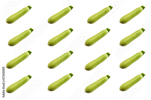 fruit natural green zucchini on a white background