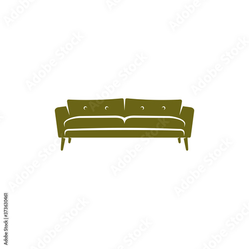 Furniture Logo Design Vector Template. Symbol and icon of chairs, sofas, tables, and home furnishings.