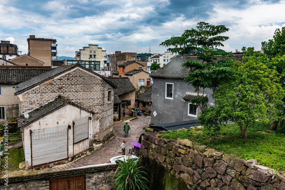Old city back roads in Zhejiang, China
