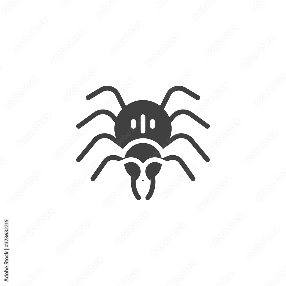 Halloween spider vector icon. filled flat sign for mobile concept and web design. Spider, arachnid glyph icon. Symbol, logo illustration. Vector graphics Halloween spider vector icon. filled flat sign for mobile concept and web design. Spider, arachnid glyph icon. Symbol, logo illustration. Vector graphics