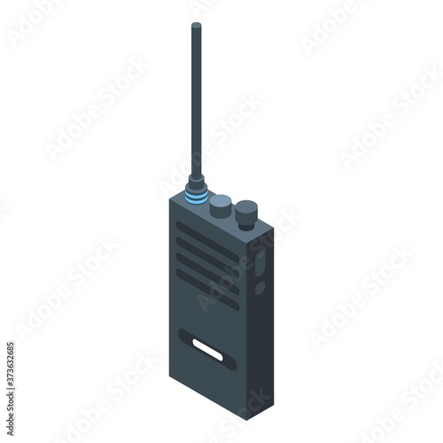 Security walkie talkie icon. Isometric of security walkie talkie vector icon for web design isolated on white background