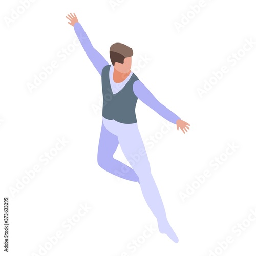 Ballet man icon. Isometric of ballet man vector icon for web design isolated on white background