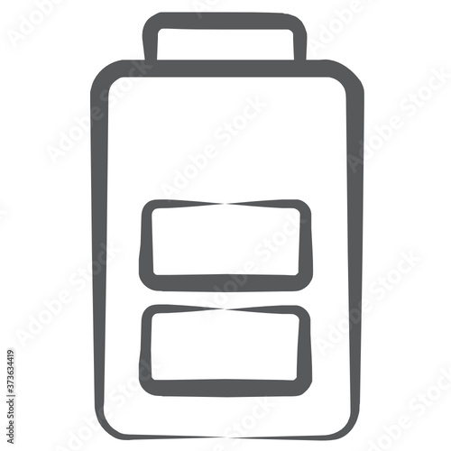 
Mobile battery status icon in trendy vector design
