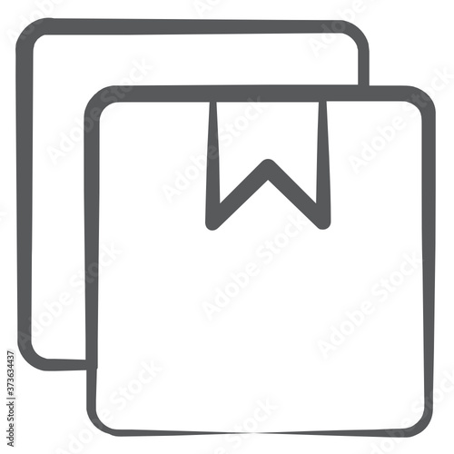 
Bookmark icon, line design of remember vector 
