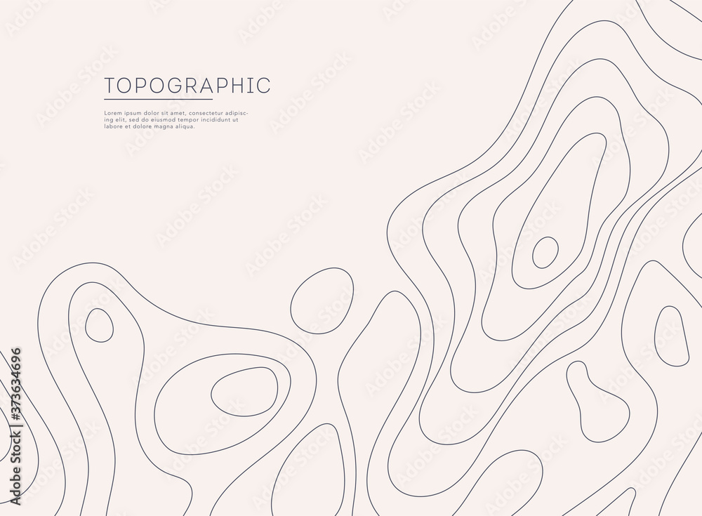 Topographic map background concept with space for your text. Topographic map contour background.  Map mockup infographics.