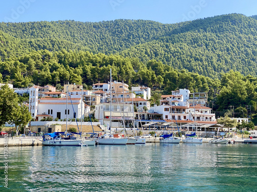 Panoramic view over Sporades islands, Greece