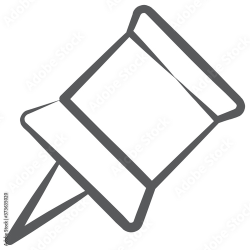 
A small nail like tack, pushpin in line vector 
