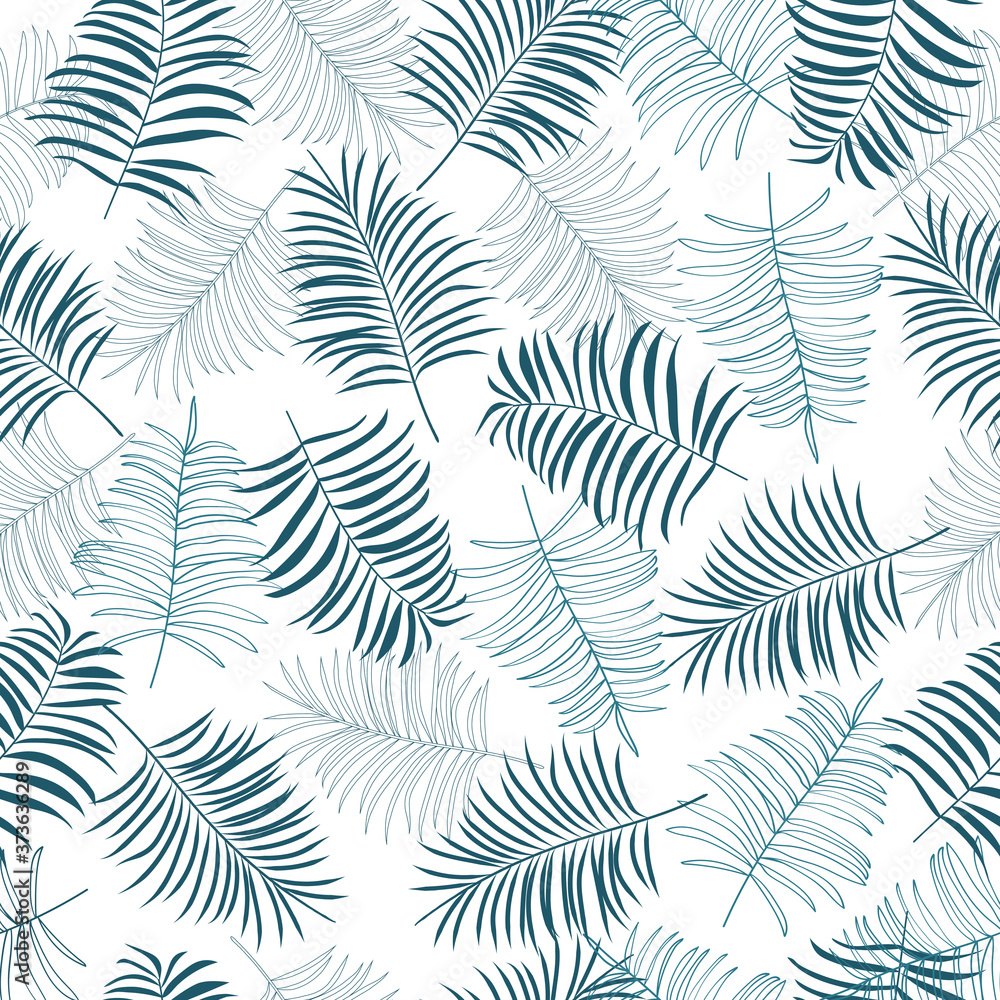 Seamless pattern of tropical leaves. Illustration for gift packaging, web page background, as a print for any printed product. Vector