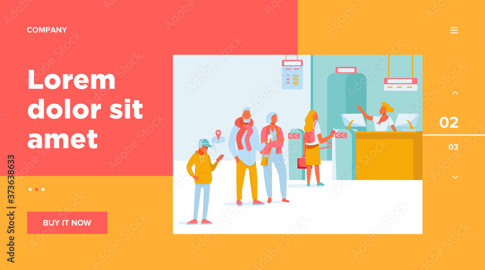 Group of passengers standing in queue to counter vector illustration. Departures board and airline transportation concept. Travelers waiting in line for plane Group of passengers standing in queue to counter vector illustration. Departures board and airline transportation concept. Travelers waiting in line for plane