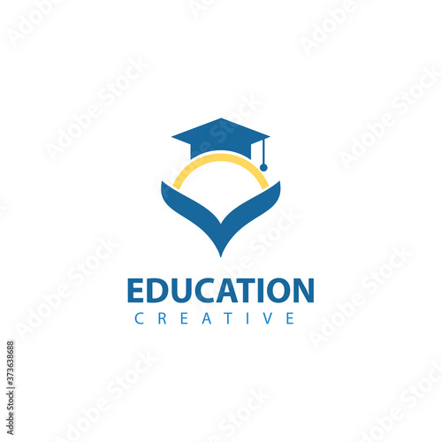 Education logo template design vector illustration
