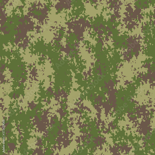 Fashionable camouflage pattern, military green print, seamless illustration