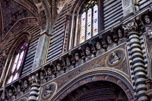 Interior of the cathedral in Siena  Italy      