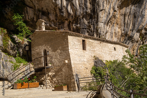 genga town with hermitages and caves of frasassi photo