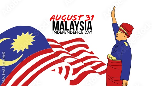 illustration of Malaysia's independence day. photo