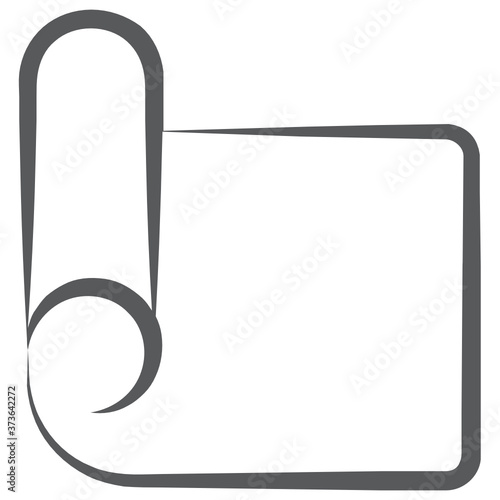 
Gym mat icon in line vector style 
