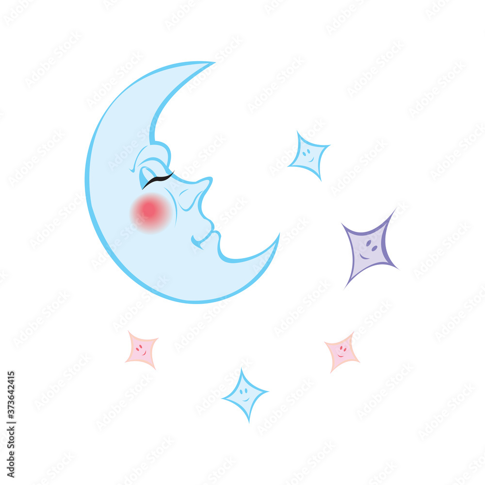 moon star icon isolated on a white background in EPS10 moon star icon isolated on a white background in EPS10
