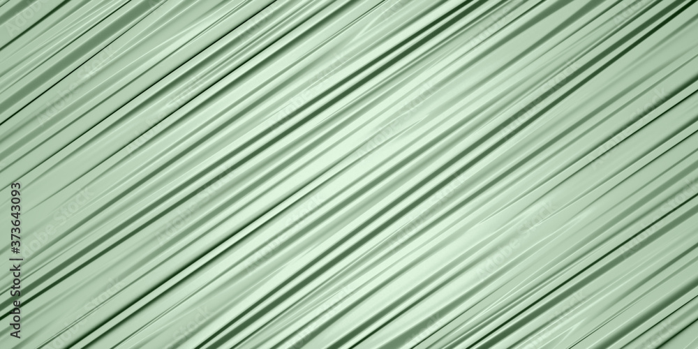 Fototapeta premium welliger stoff oder metallische wellen in mint grün, schräg 45 grad diagonal fließend, horizontal im banner oder hintergrund design, aluminium stahl oder chrom material, weiches licht