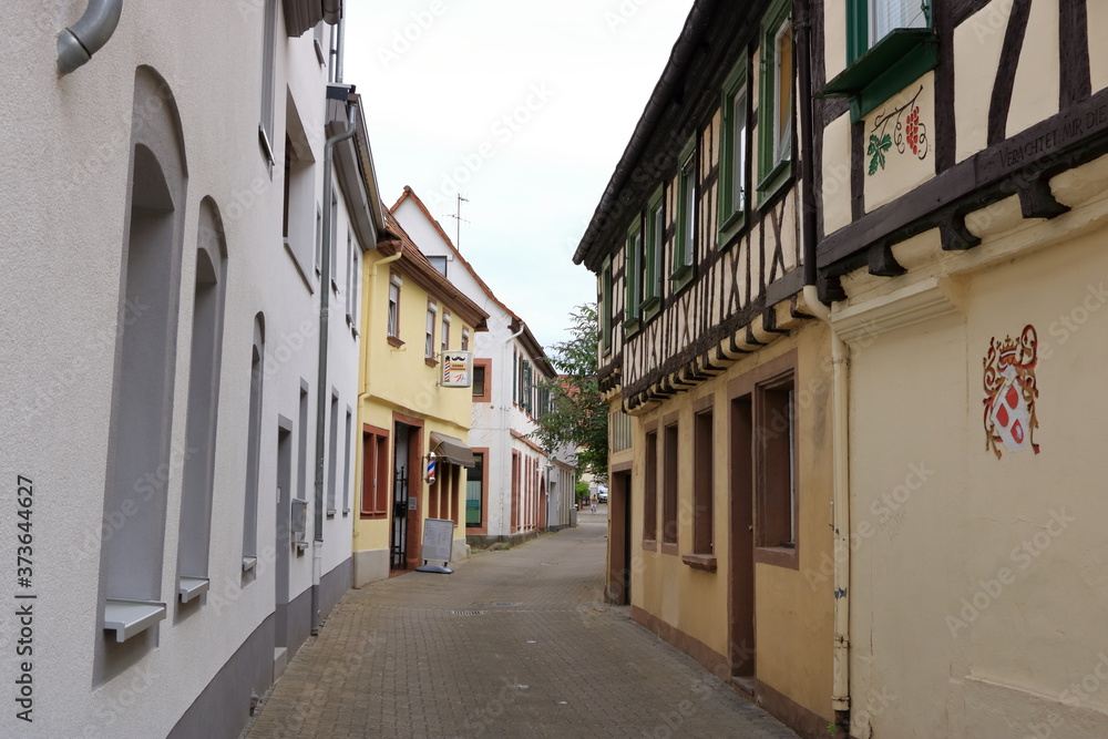 July 10 2020 - Bad Bergzabern in Germany: View in City of Bad Bergzabern in the palatinate