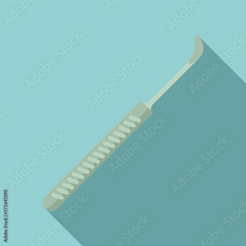 Dentist steel tool icon. Flat illustration of dentist steel tool vector icon for web design