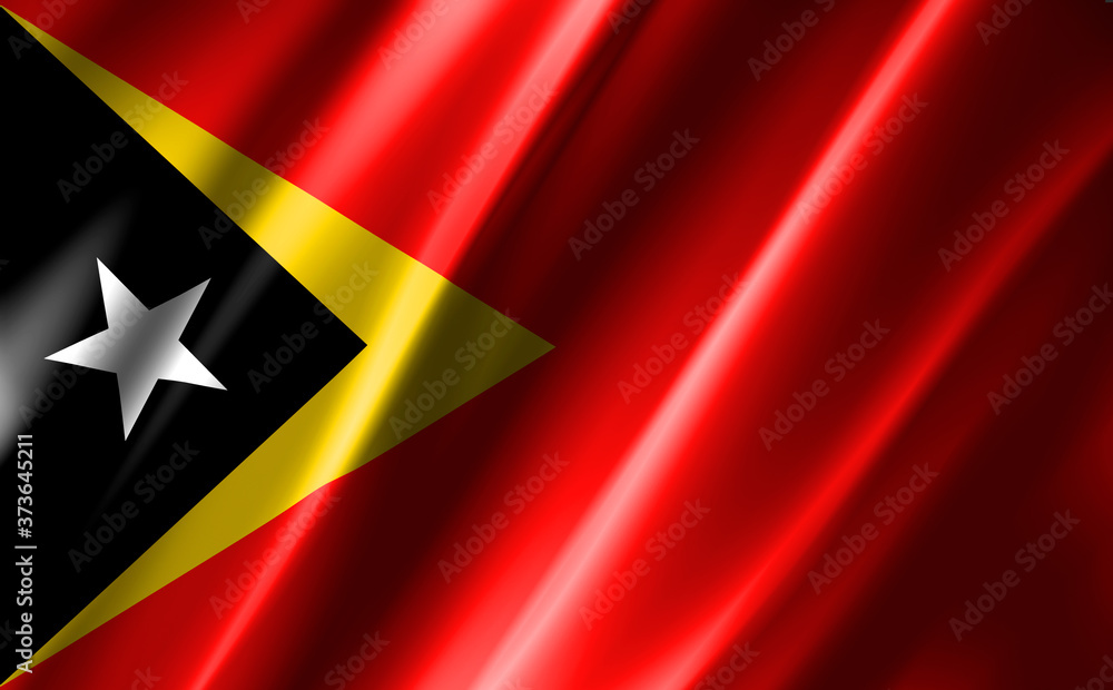 3D rendering of the waving flag East Timor 3D rendering of the waving flag East Timor