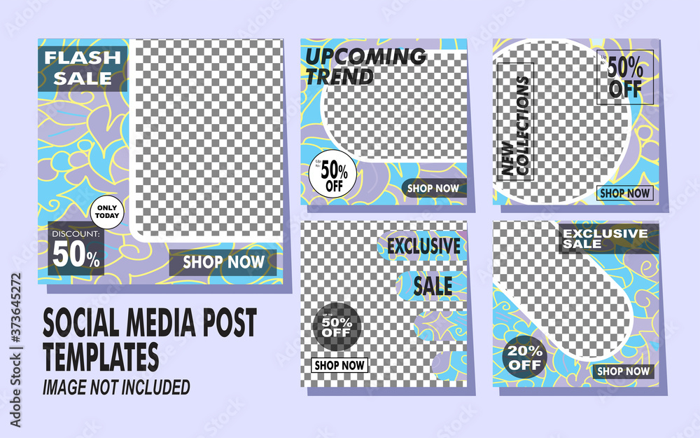 social media post templates3. perfect for business/product promotion, sale, etc. eps 10