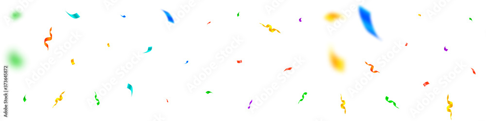 Streamers and confetti. Colorful streamers tinsel Streamers and confetti. Colorful streamers tinsel