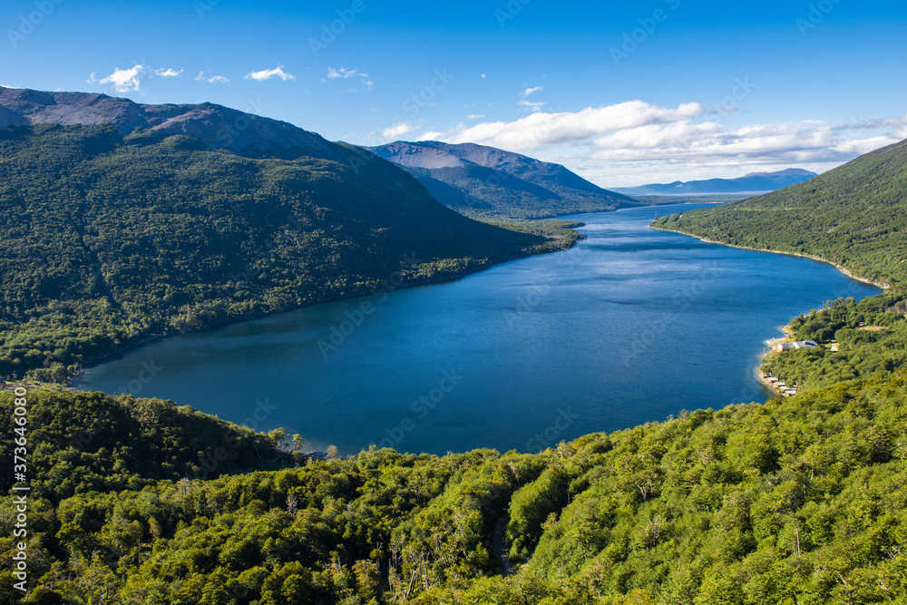 Lake Fagnano in Tierra del Fuego in Argentina