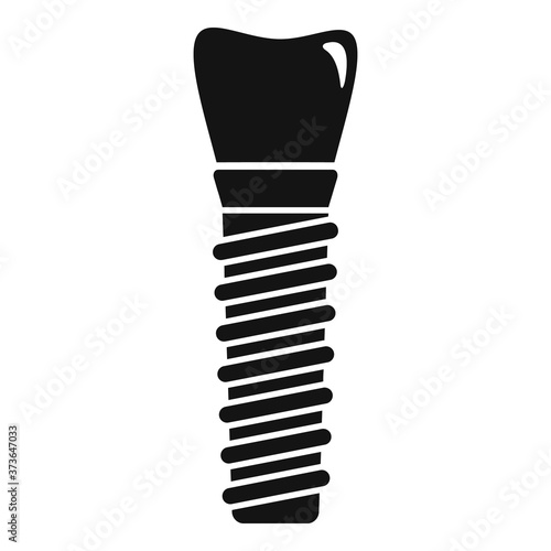 Tooth implant icon. Simple illustration of tooth implant vector icon for web design isolated on white background